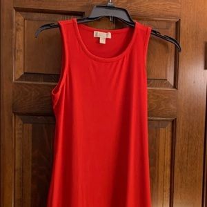Michael kors red midi dress